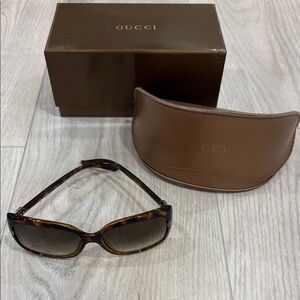 Gucci Brown Tortoise Women's Sunglasses